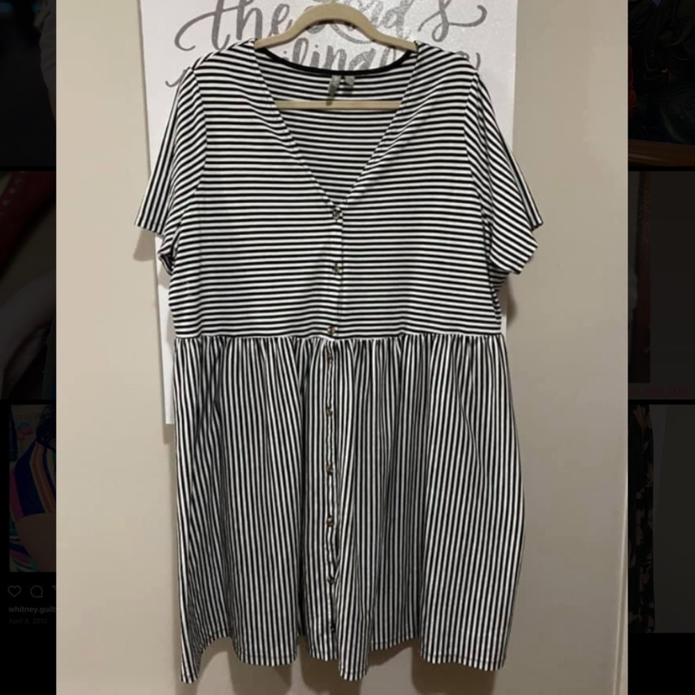 Black and White Stripped Dress